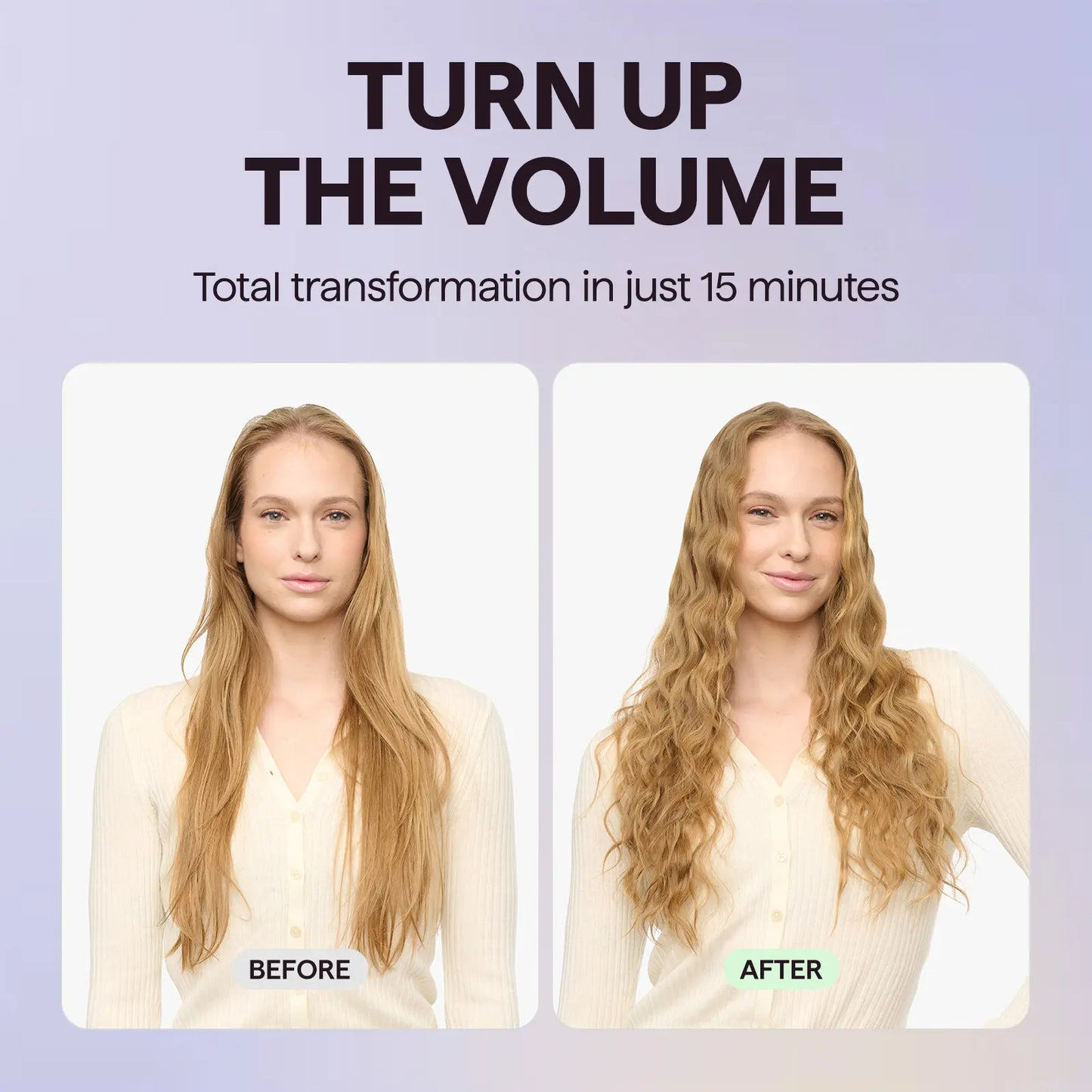 Power Wave Hair Crimper & Curling Wand for Beach Waves with Ionic Technology, Dual Voltage & Lightweight Design, Reducing Frizz & Damage, Perfect for Travel
