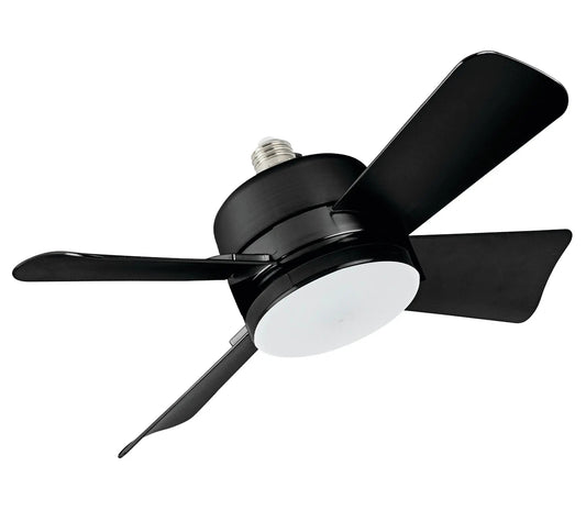 Bell & Howell 2-in-1 Socket Ceiling 3 Speed Fan & LED Light with Remote