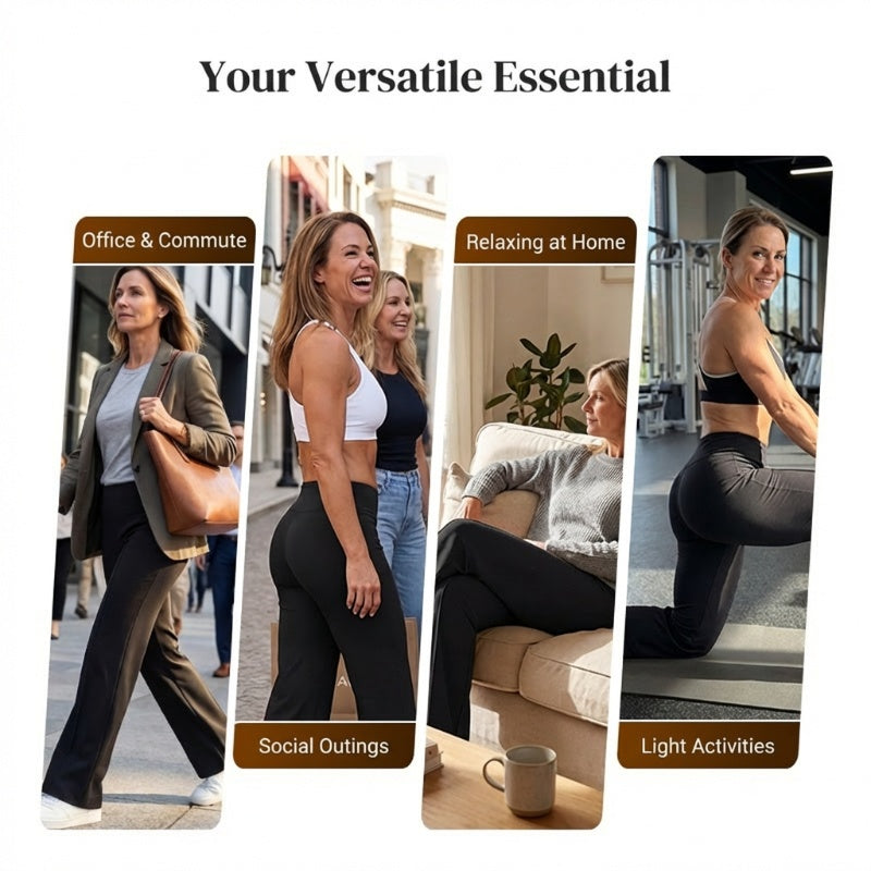 🥳2026 HOT SALE💞Women's High Waist Wide Leg Pants – Soft stretch fabric, gentle tummy control!