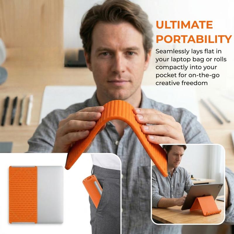 Flexible Silicone Aluminum Phone Stand | Bendable Foldable Holder for Phone Tablet Laptop
