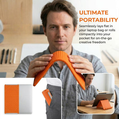 Flexible Silicone Aluminum Phone Stand | Bendable Foldable Holder for Phone Tablet Laptop