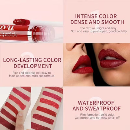 ⏳LAST DAY SALE 50% OFF !!📢10Pcs Matte Waterproof Long Lasting Lip Gloss