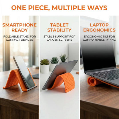 Flexible Silicone Aluminum Phone Stand | Bendable Foldable Holder for Phone Tablet Laptop