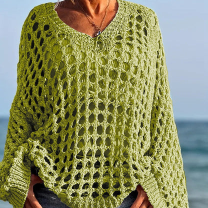 👚 50% OFF NOW! 🌸 Women's Crochet Knit Top – Stylish Open-Knit, Relaxed Fit & Breathable ☀️