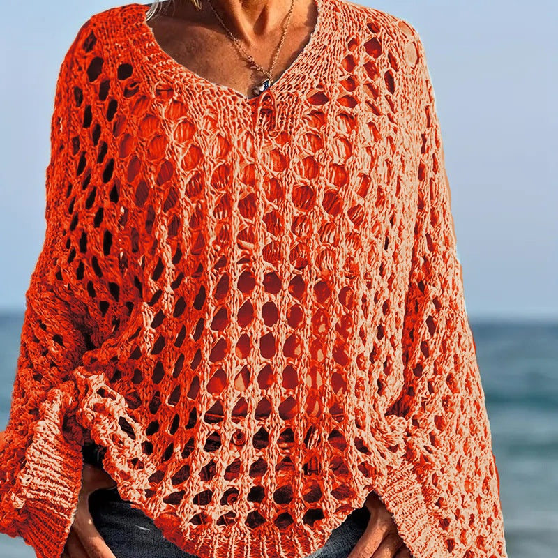 👚 50% OFF NOW! 🌸 Women's Crochet Knit Top – Stylish Open-Knit, Relaxed Fit & Breathable ☀️